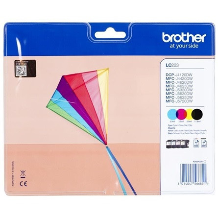 Brother LC223VALBP Pack LC223VALBP CMYK blister DCP-J4120DW/MFC-J4420DW/MFC-J4620DW tintapatron 4-color