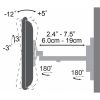 SBOX TVL SBOX LCD-221 13"-42" dönthető, forgatható fali konzol - Fekete