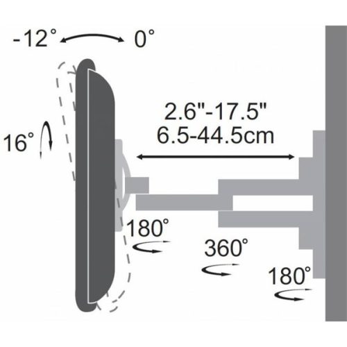 SBOX LCD-2903 fali konzol, dönthető, forgatható, 19"-37", 200x200, max 25 kg