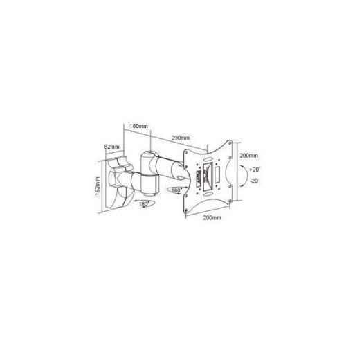 SUNNE (LCD-A503K) Monitor fali konzol dönthető, forgatható, 23-42", faltáv: 455mm
