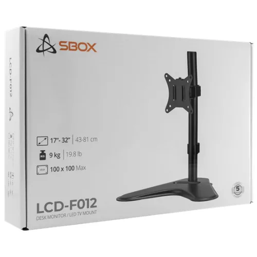 SBOX TVL SBOX LCD-F012-2 17"-32" egy karos asztali monitor tartó