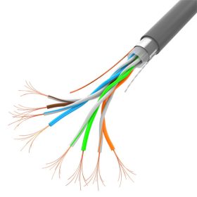   Lanberg Cat.5e F/UTP rézzel bevont (CCA) patch kábel 305m, AWG24, PVC, 100Mhz, Fca, szürke