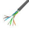 Lanberg Cat.5e U/UTP rézzel bevont (CCA) fali kábel 100m, 100Mb/s, AWG24, PVC, 100Mhz, Fca, szürke