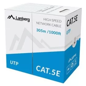   Lanberg CAT5 U/UTP adatkábel 305m szürke fali, CCA, 100Mb/s