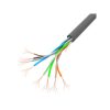 Lanberg Cat.5e U/UTP rézzel bevont (CCA) patch kábel 305m, 100Mb/s, AWG24, PVC, 100Mhz, Fca, szürke