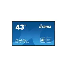   iiyama Prolite IPS 18/7, 42,5" 1920x1080, 16:9, 350cd, 8ms, 1200:1,VGA/HDMIx3/USB/RS-232c x1/RJ45x1/IR x1 LE4341S-B2