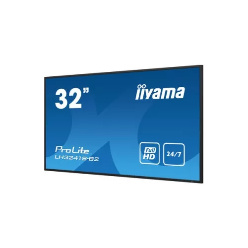 iiyama Prolite, IPS 24/7, 31,5" 1920x1080, 16:9, 350cd, 8ms, 1200:1,HDMIx3/VGA/USB/RS-232c/RJ45/IR LH3241S-B2