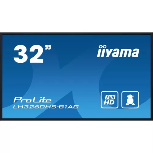 iiyama Prolite LFD, 24/7 VA, 31,5", 1920x1080, 16:9, 500cd, 8ms, HDMI/USB/LAN/Wifi, hangszóró, antiglare