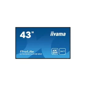   iiyama Prolite IPS 24/7, 42,5" 3840 x 2160, 16:9, 500cd, 8ms, 1200:1,HDMIx3/VGA/USB/RS-232c/RJ45/IR LH4341UHS-B2
