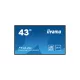 iiyama Prolite IPS 24/7, 42,5" 3840 x 2160, 16:9, 500cd, 8ms, 1200:1,HDMIx3/VGA/USB/RS-232c/RJ45/IR LH4341UHS-B2