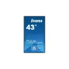 iiyama Prolite IPS 24/7, 42,5" 3840 x 2160, 16:9, 500cd, 8ms, 1200:1,HDMIx3/VGA/USB/RS-232c/RJ45/IR LH4341UHS-B2