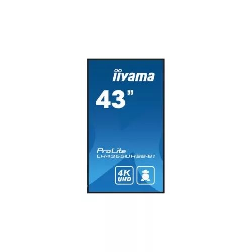 iiyama Prolite IPS 24/7 42.5", 3840x2160, 16:9, 800cd/m2, 8ms,1200:1, HDMIx2/DP/USBx2/RS232C/RJ45/, LH4365UHSB-B1