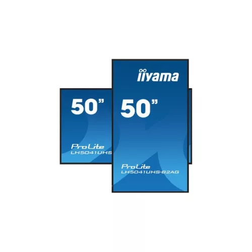 iiyama Prolite 24/7 50", 3840x2160, 16:9, 500cd/m2, 9,5ms,5000:1, HDMIx3/VGA/USB/RS232C/RJ45/IR, LH5041UHS-B2AG