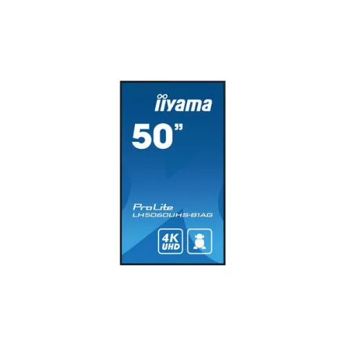 iiyama Prolite IPS 24/7 49,5", 3840x2160, 16:9, 500cd/m2, 8ms,1200:1, HDMIx3/RS232C/RJ45/USBx2, LH5060UHS-B1AG