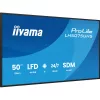 iiyama Prolite 24/7 49,5", 3840x2160,16:9, 500cd/m2, 9,5ms,5000:1, HDMIx3/DPx2/USBx2/RS232C/RJ45/IR LH5075UHS-B2AG