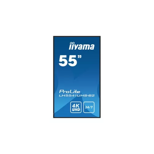 iiyama Prolite IPS 24/7 55", 3840x2160,16:9, 500cd/m2, 8ms,1200:1, HDMIx3/VGA/USB/RS232C/RJ45/IR LH5541UHS-B2