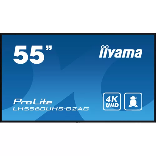 IIYAMA ProLite LFD, VA, 24/7, 54,6", 3840x2160, 16:9, 500 cd/m˛, 6.5ms, 4000:1, HDMIx3/2xUSB/RS-232C/RJ45/IR,