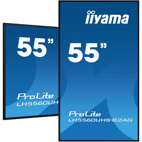IIYAMA ProLite LFD, VA, 24/7, 54,6", 3840x2160, 16:9, 500 cd/m˛, 6.5ms, 4000:1, HDMIx3/2xUSB/RS-232C/RJ45/IR,