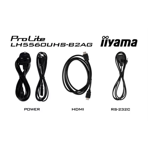 IIYAMA ProLite LFD, VA, 24/7, 54,6", 3840x2160, 16:9, 500 cd/m˛, 6.5ms, 4000:1, HDMIx3/2xUSB/RS-232C/RJ45/IR,