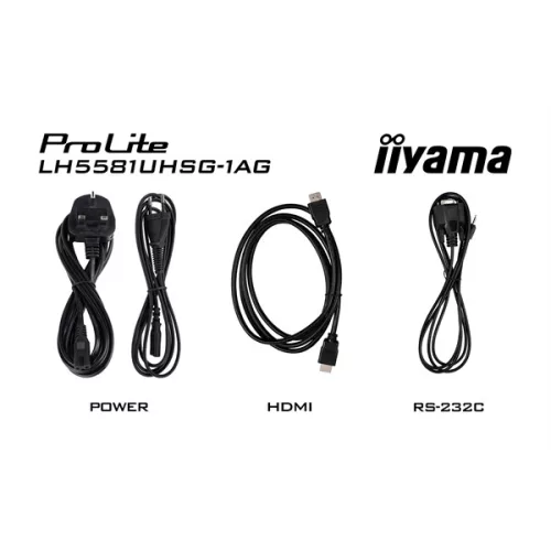 IIYAMA ProLite LFD, VA, 24/7, 54,6", 3840x2160, 16:9, 500 cd/m˛, 6.5ms, 5000:1, HDMIx2/USB/RS-232C/RJ45/IR