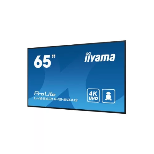 iiyama Prolite 24/7 64,5", 3840x2160,16:9, 500cd/m2, 6,5ms,5000:1, HDMIx3/USBx2/RS232C/RJ45, LH6560UHS-B2AG