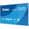 IIYAMA ProLite LFD, VA, 24/7, 65", 3840x2160, 16:9, 500 cd/m˛, 6.5ms, 5000:1, HDMIx3/DisplayPort/USB/RS-232C/RJ45/IR