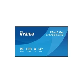   iiyama Prolite LFD 24/7 75" LH7564UHS-B1AG, 3840x2160, 16:9, 500cd/m2, 6,5ms,5000:1, HDMIx2/USB-C/USBx2/RS232C/RJ45/IR