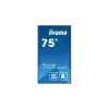iiyama Prolite IPS 24/7 74,5", 3840x2160,16:9, 800cd/m2, 8ms,1200:1, HDMIx2/DP/USBx2/RS232C/RJ45 LH7565UHSB-B1