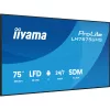 IIYAMA ProLite LFD, IPS, 24/7, 75", 3840x2160, 16:9, 500 cd/m˛, 8ms, 1200:1, HDMIx3/DisplayPort/USB/RS-232C/RJ45/IR