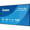 IIYAMA ProLite LFD, IPS, 24/7, 75", 3840x2160, 16:9, 500 cd/m˛, 8ms, 1200:1, HDMIx3/DisplayPort/USB/RS-232C/RJ45/IR