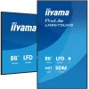 IIYAMA ProLite LFD, IPS, 24/7, 86", 3840x2160, 16:9, 500 cd/m˛, 8ms, 1400:1, HDMIx3/DisplayPort/USB/RS-232C/RJ45/IR,