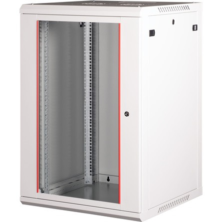 Lande PROlineB 600x600 lapraszerelt 18U 19" fali rack szekrény szürke