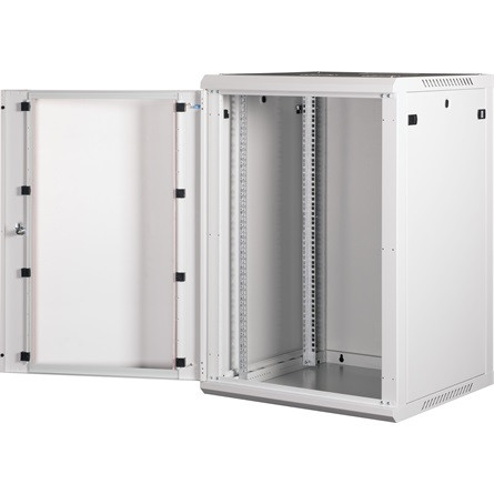 Lande PROlineB 600x600 lapraszerelt 18U 19" fali rack szekrény szürke