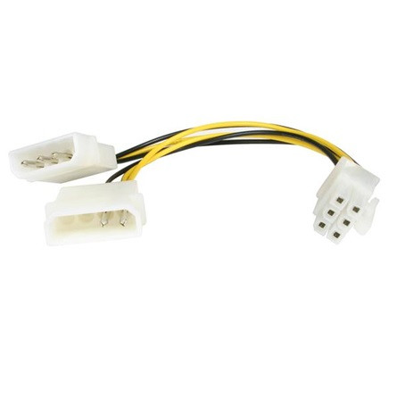 StarTech 2db Molex Power 4pin -> Power 6pin M/F adapter (PCIe)