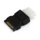 StarTech SATA Power 15pin -> Molex Power 4pin M/F adapter fekete