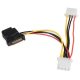 StarTech SATA Power 15pin -> 3db Molex Power 4pin M/F adapter 0.15m