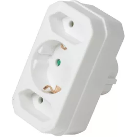 LogiLink Socket Adapter, 2x Euro and 1x Schuko, White