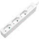 LogiLink Socket outlet 3-way, slim, 1.5m, white