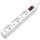 LogiLink Socket outlet 3-way with switch, slim, 1.5m, white