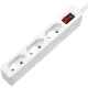 LogiLink Socket outlet 3-way with switch, slim, 1.5m, white