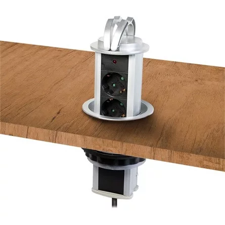 LogiLink LPS235A 3db villásdugó CEE 7/3 elosztó 1.8m fekete-fehér