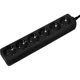 Logilink Aljzat 6-os, 6x CEE 7/3, 1,5 m, fekete