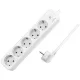 LogiLink LPS246 5db villásdugó CEE 7/3 elosztó 1.5m fehér