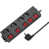 LogiLink LPS251 4db villásdugó CEE 7/3 elosztó 1.5m fekete