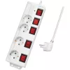 LogiLink LPS252 4db villásdugó CEE 7/3 elosztó 1.5m fehér
