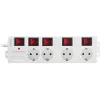 LogiLink LPS252 4db villásdugó CEE 7/3 elosztó 1.5m fehér