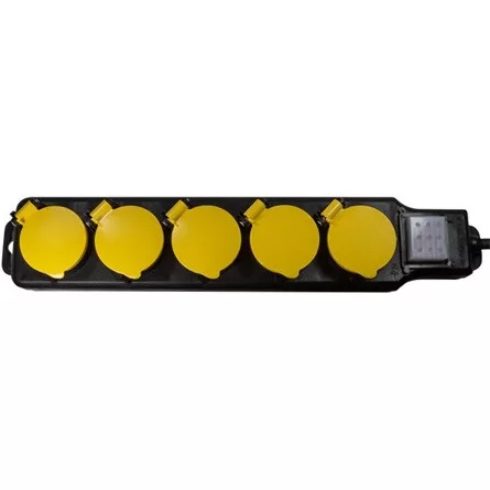 LogiLink LPS255 5db villásdugó CEE 7/3 elosztó 1.5m fekete