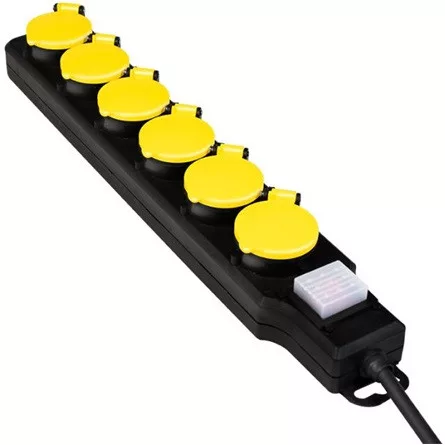 LogiLink LPS256 6db villásdugó CEE 7/3 elosztó 1.5m fekete