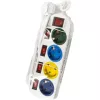 LogiLink LPS257 4db villásdugó CEE 7/3 elosztó 1.5m multi-color