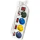 LogiLink LPS257 4db villásdugó CEE 7/3 elosztó 1.5m multi-color